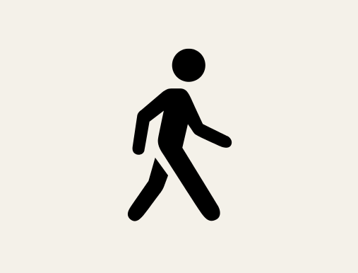 Black walking person icon